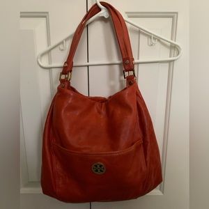 Authentic Tory Burch Orange Shoulder Bag